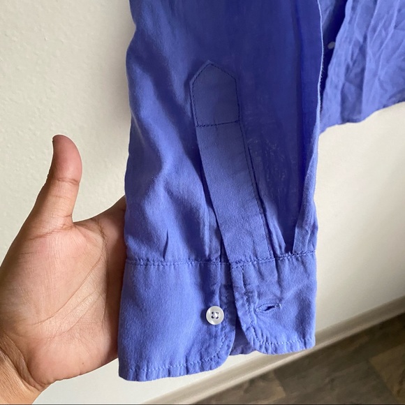 Frank And Eileen Barry Blue Button Down Shirt - Picture 4 of 6